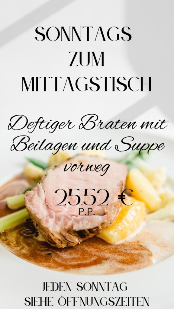 Mittagstisch zum Sonntagsbrunch